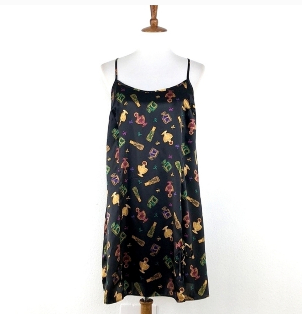 Cacique Chemise Baby Doll Nightie Slipdress Gown Perfume Bottle Motif  +Sz 18-20
